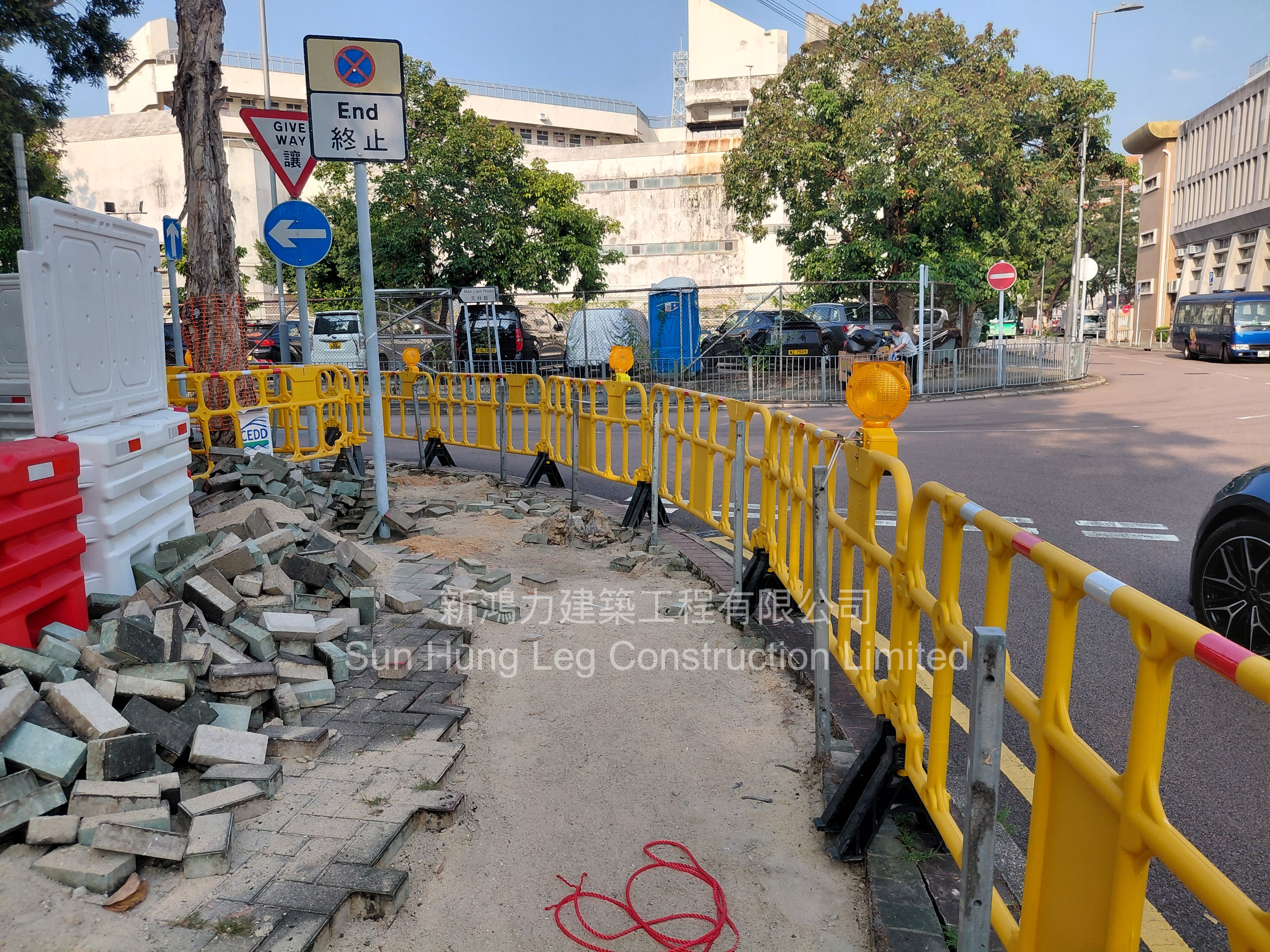 行人路鋪磚工程案例 1 - Pedestrian paving project 1